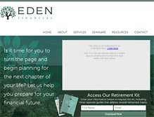 Tablet Screenshot of edenfinancialgroup.com